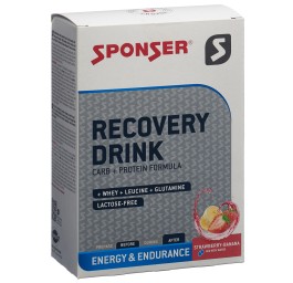 SPONSER Recovery Drink Strawberry-Banana 6 x 60 g