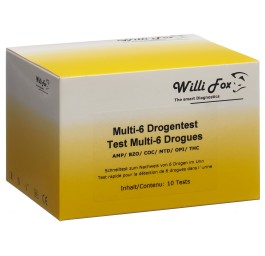 WILLI FOX test de drogue multi 6 para urine 10 pce