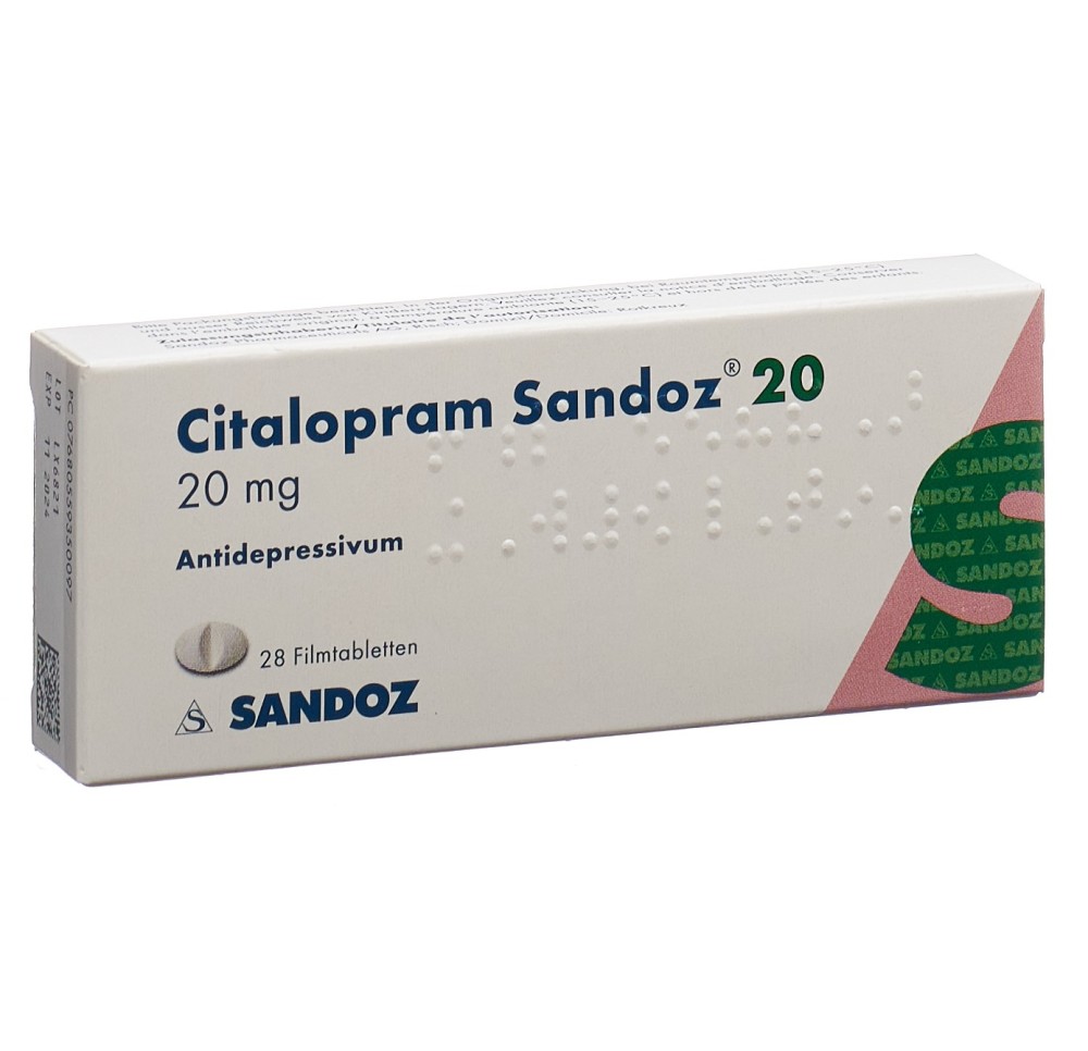 CITALOPRAM Sandoz cpr pell 20 mg 28 pce