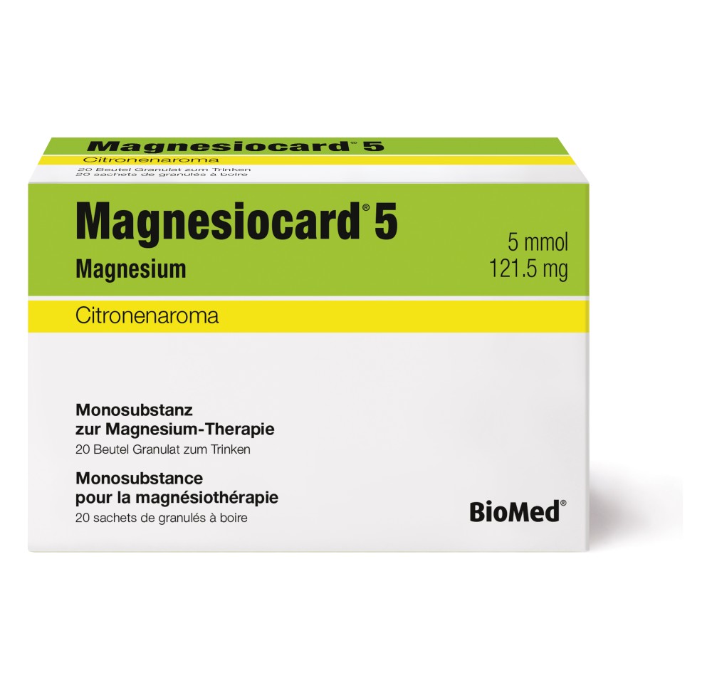 MAGNESIOCARD gran 5 mmol citron sach 20 pce