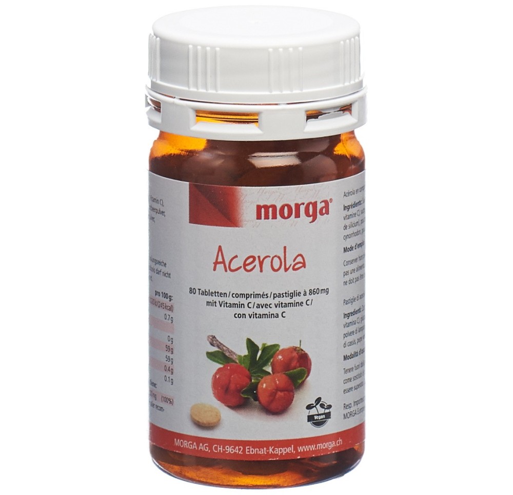 MORGA Acerola cpr 80 mg vitamine C 80 pce