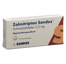 ZOLMITRIPTAN Sandoz cpr orodisp 2.5 mg 12 pce