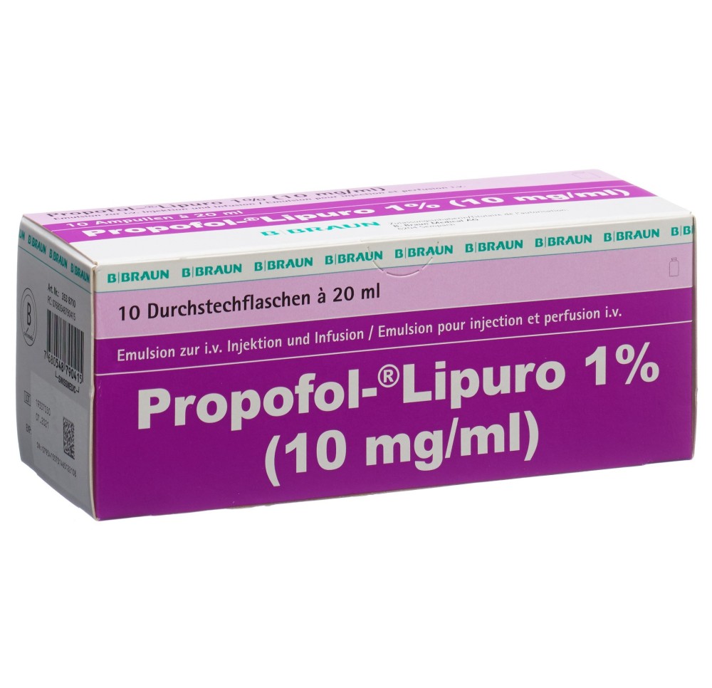 PROPOFOL LIPURO 1% 200 mg/20ml 10 vial 20 ml