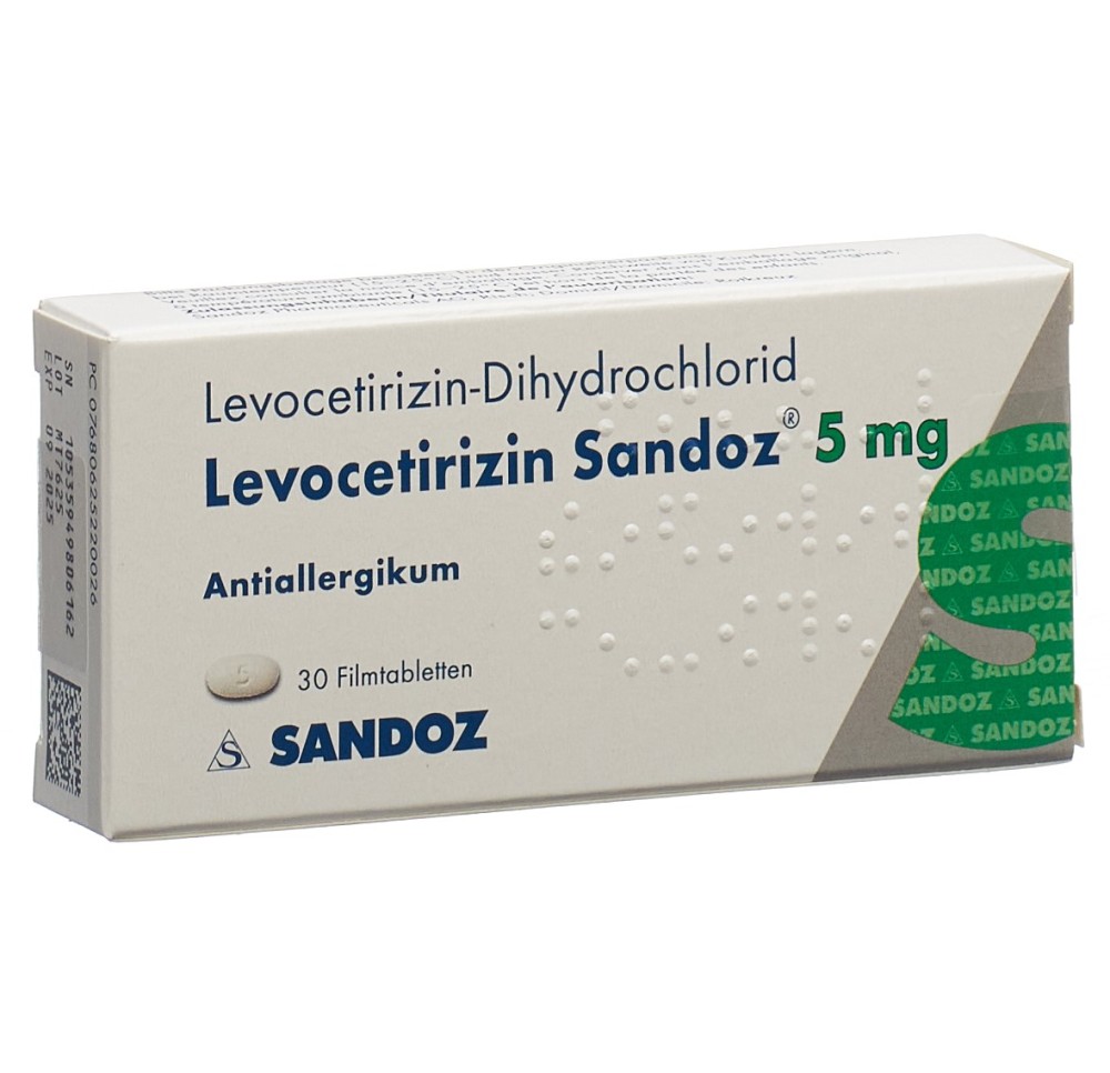 LEVOCETIRIZINE Sandoz cpr pell 5 mg 30 pce