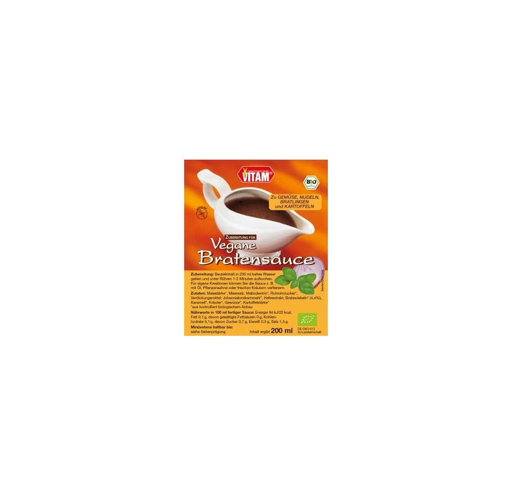 VITAM sauce brune instant bio sans gluten 12 sach