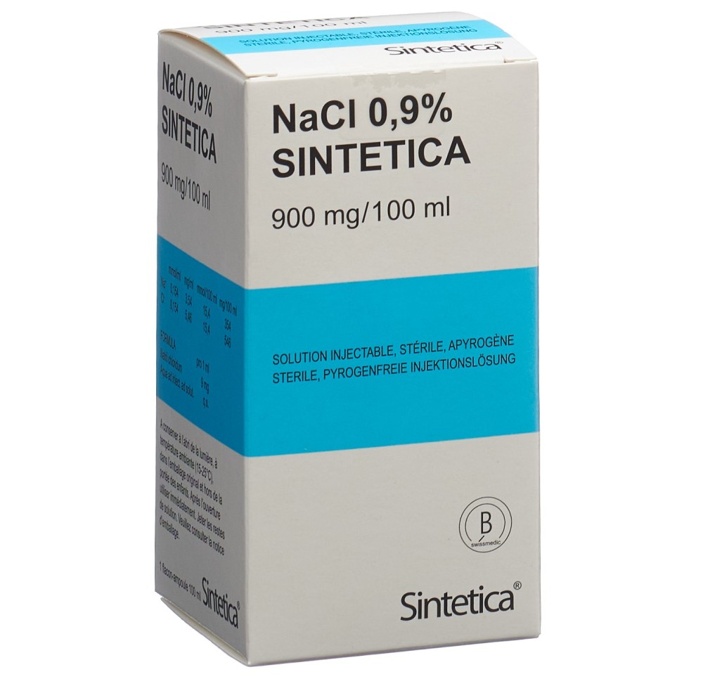 NACL 0.9% Sintetica 900 mg/100ml 100ml vial