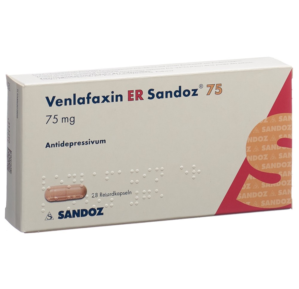 VENLAFAXINE ER Sandoz caps ret 75 mg 28 pce