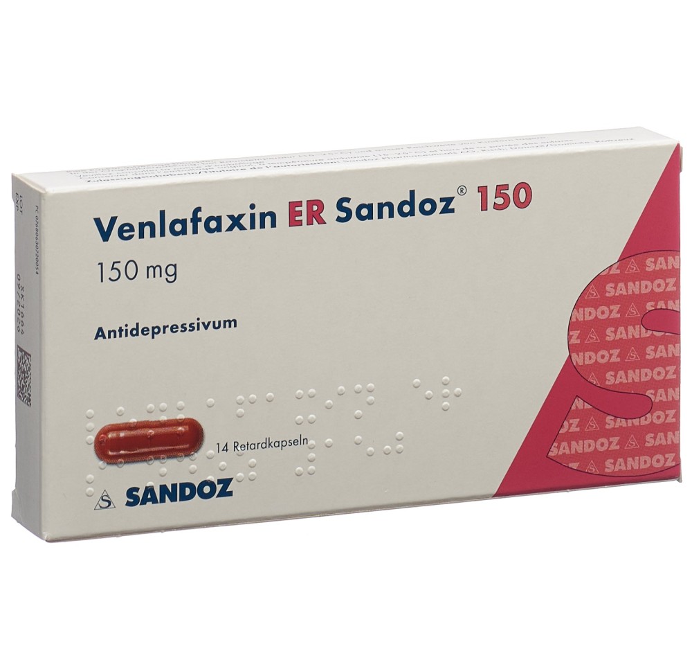 VENLAFAXINE ER Sandoz caps ret 150 mg 14 pce