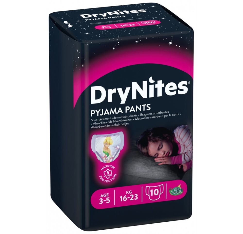 HUGGIES DRYNITES couches nuit S girl 3-5ans 10 pce