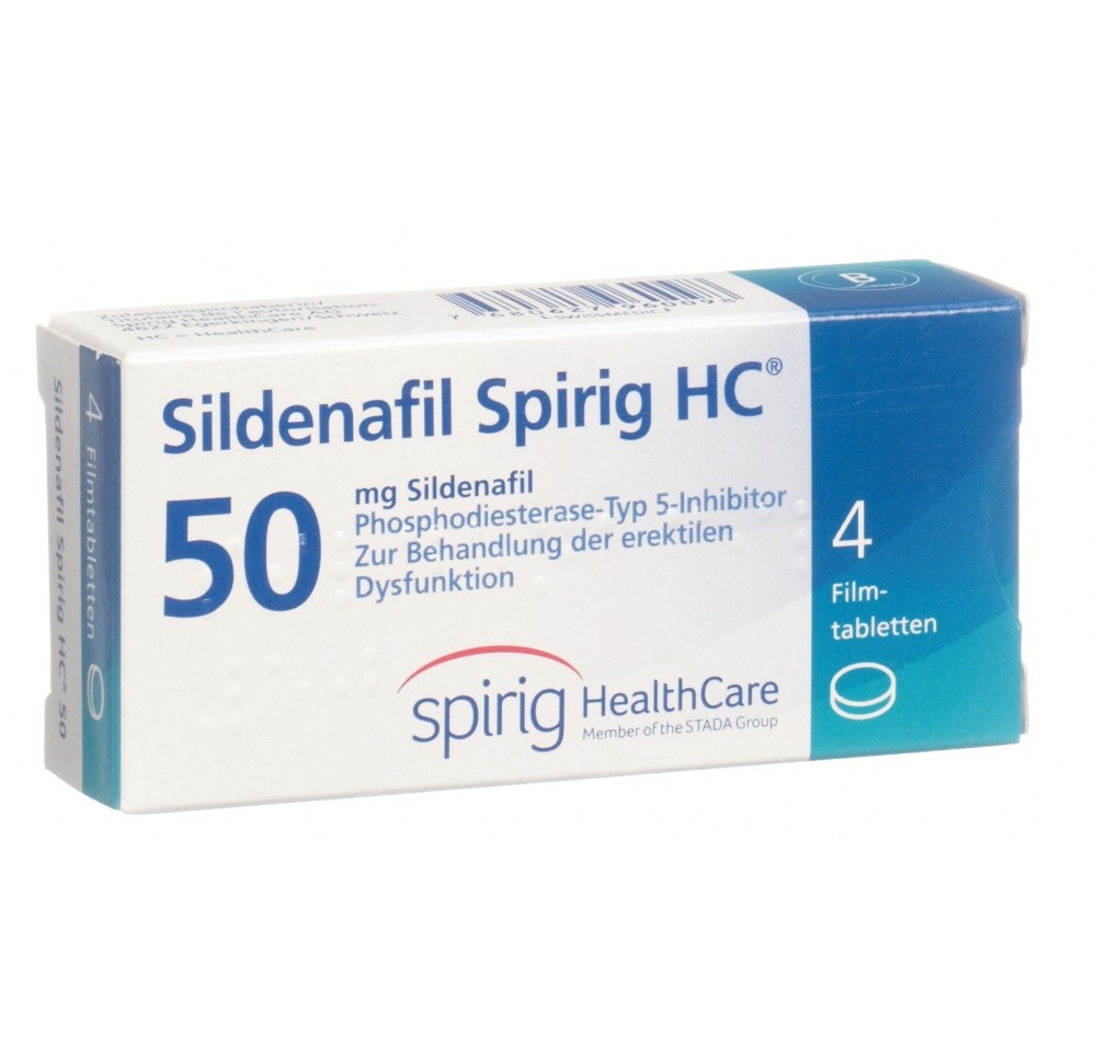 SILDENAFIL Spirig HC cpr pell 50 mg 4 pce