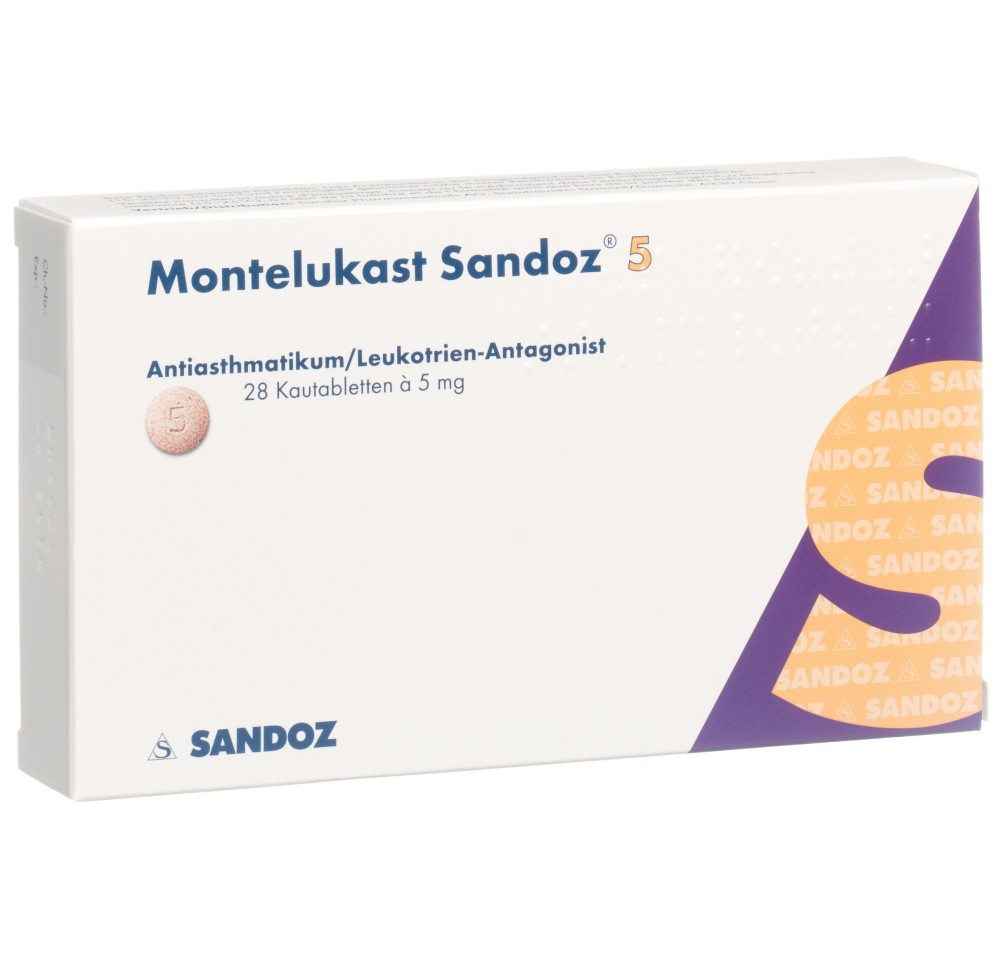 MONTELUKAST Sandoz cpr croquer 5 mg 28 pce