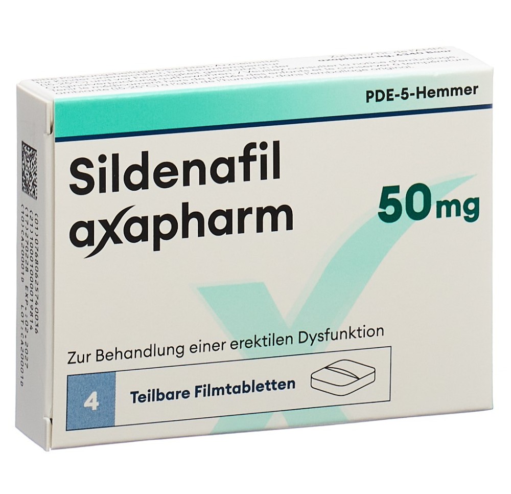 SILDENAFIL axapharm cpr pell 50 mg 4 pce