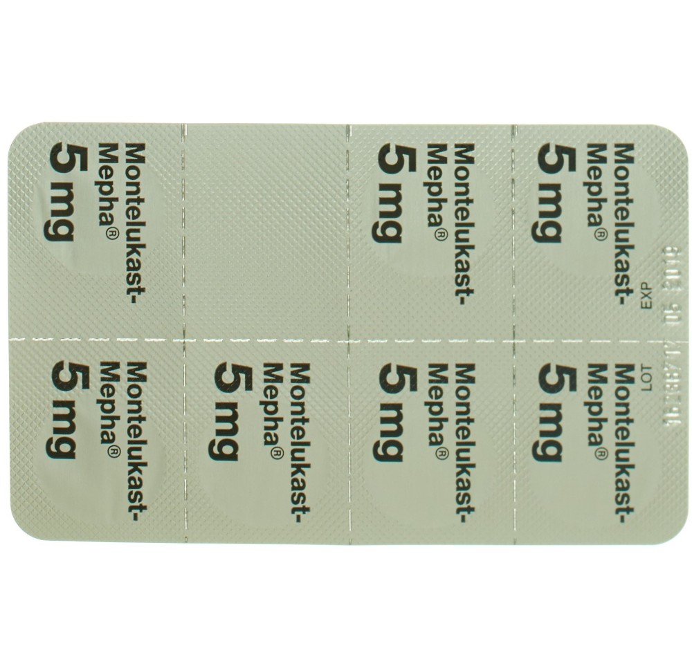 MONTELUKAST Mepha cpr croquer 5 mg 98 pce