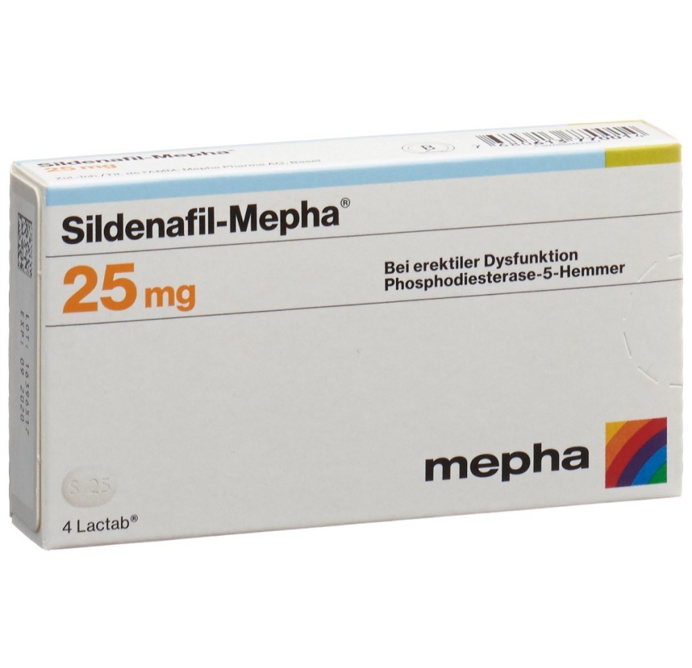 SILDENAFIL Mepha cpr pell 25 mg 4 pce