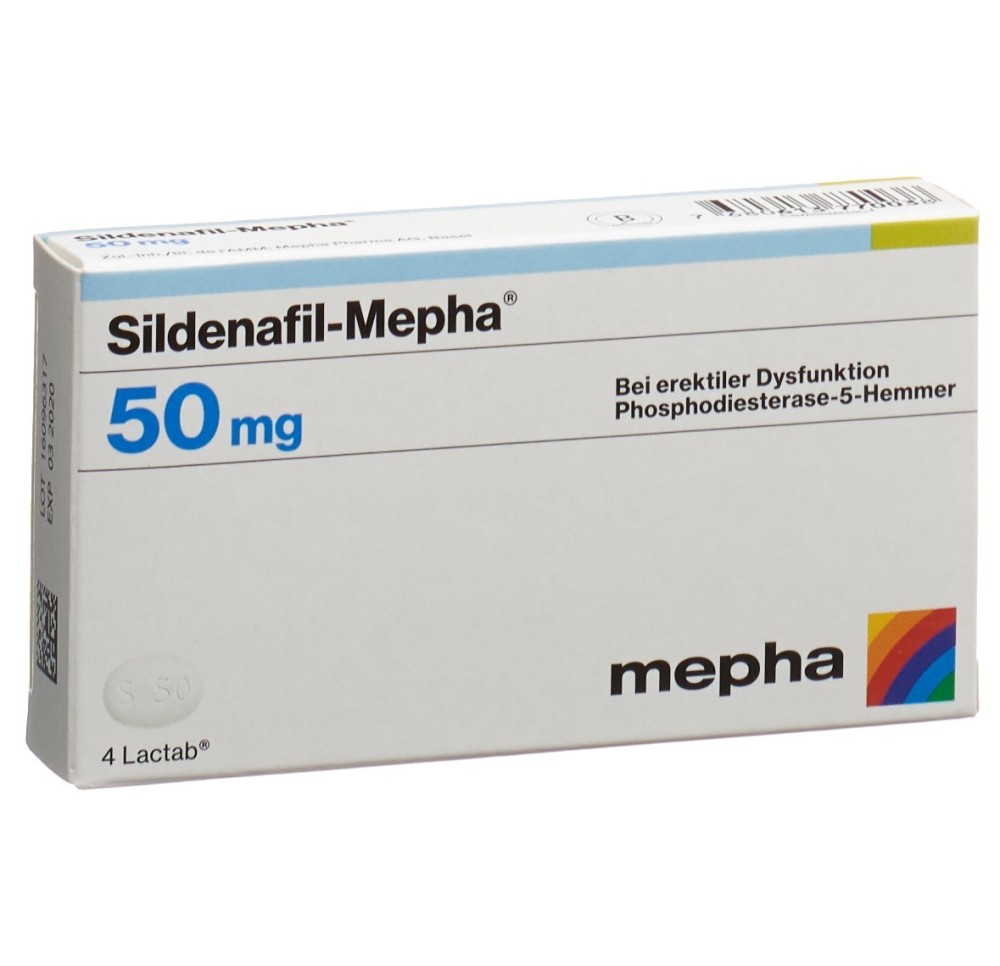 SILDENAFIL Mepha cpr pell 50 mg 4 pce