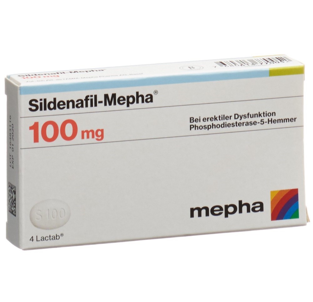 SILDENAFIL Mepha cpr pell 100 mg 4 pce