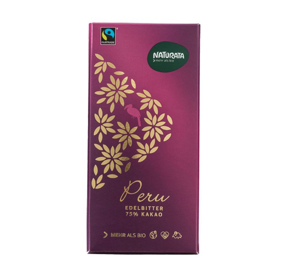 NATURATA chocolat noir pérou 75% 100 g