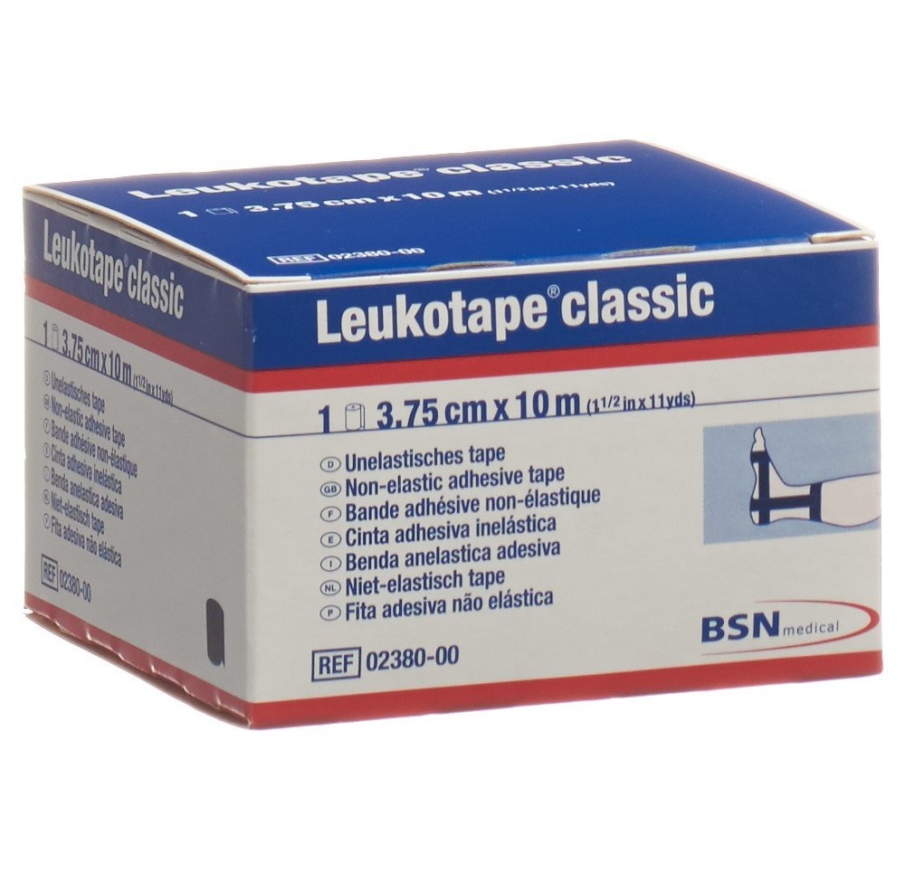 LEUKOTAPE classic bande adhésive 10mx3.75cm noir