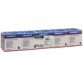 LEUKOTAPE K bande tap kinésio 5mx7.5cm bleu 5 pce