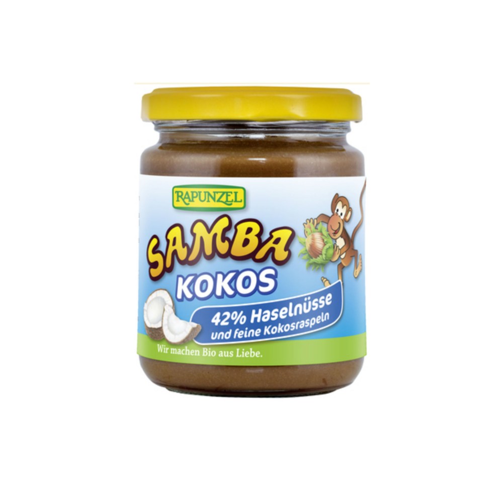 RAPUNZEL Samba pâte à tartiner coco verre 250 g