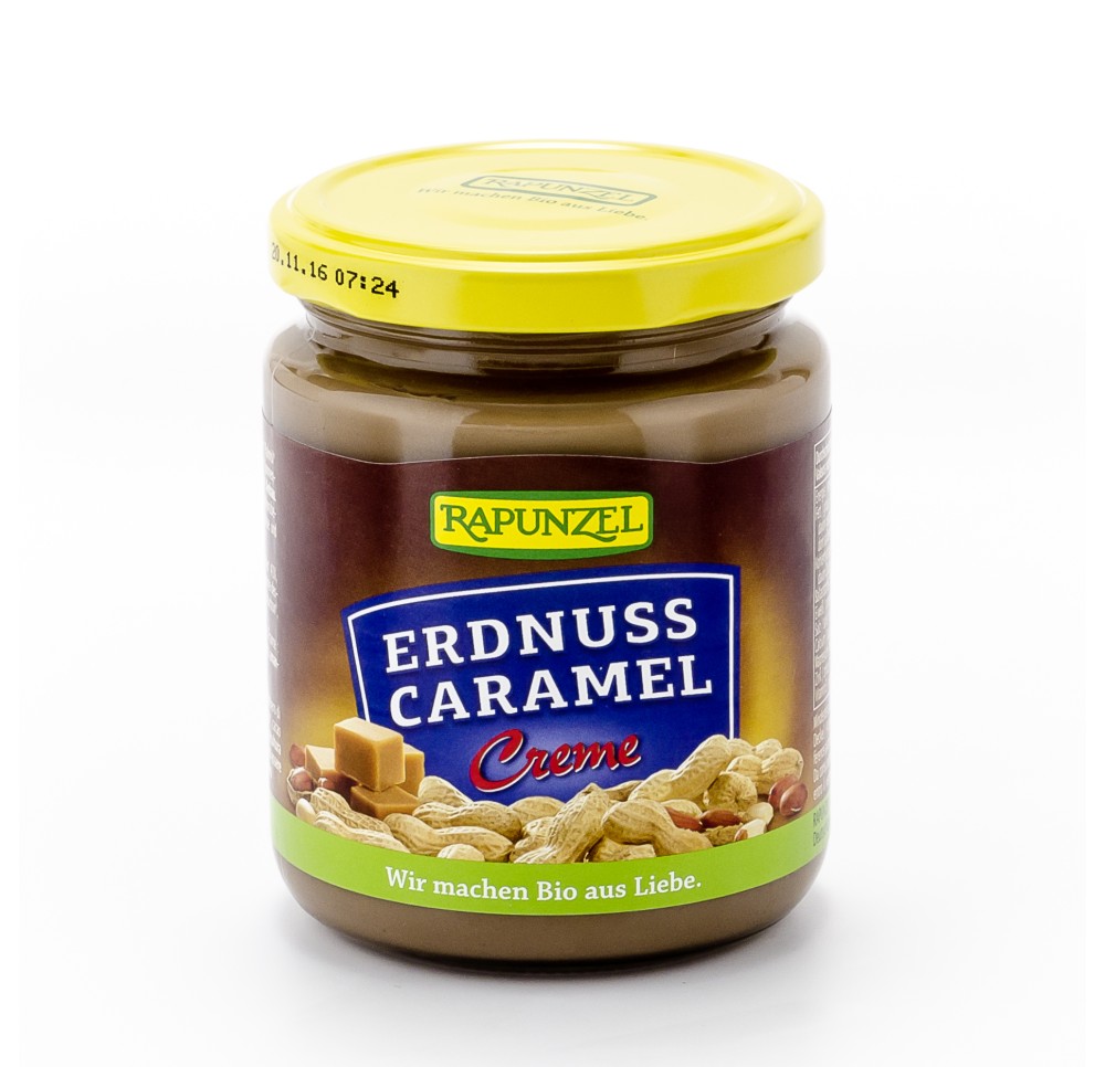 RAPUNZEL pâte tartiner cacahuèt-caram verre 250 g