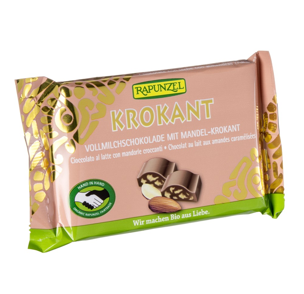 RAPUNZEL chocolat lait amandes caramel 100 g
