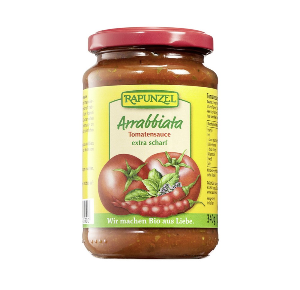 RAPUNZEL sauce tomate Arrabbiata verre 340 g