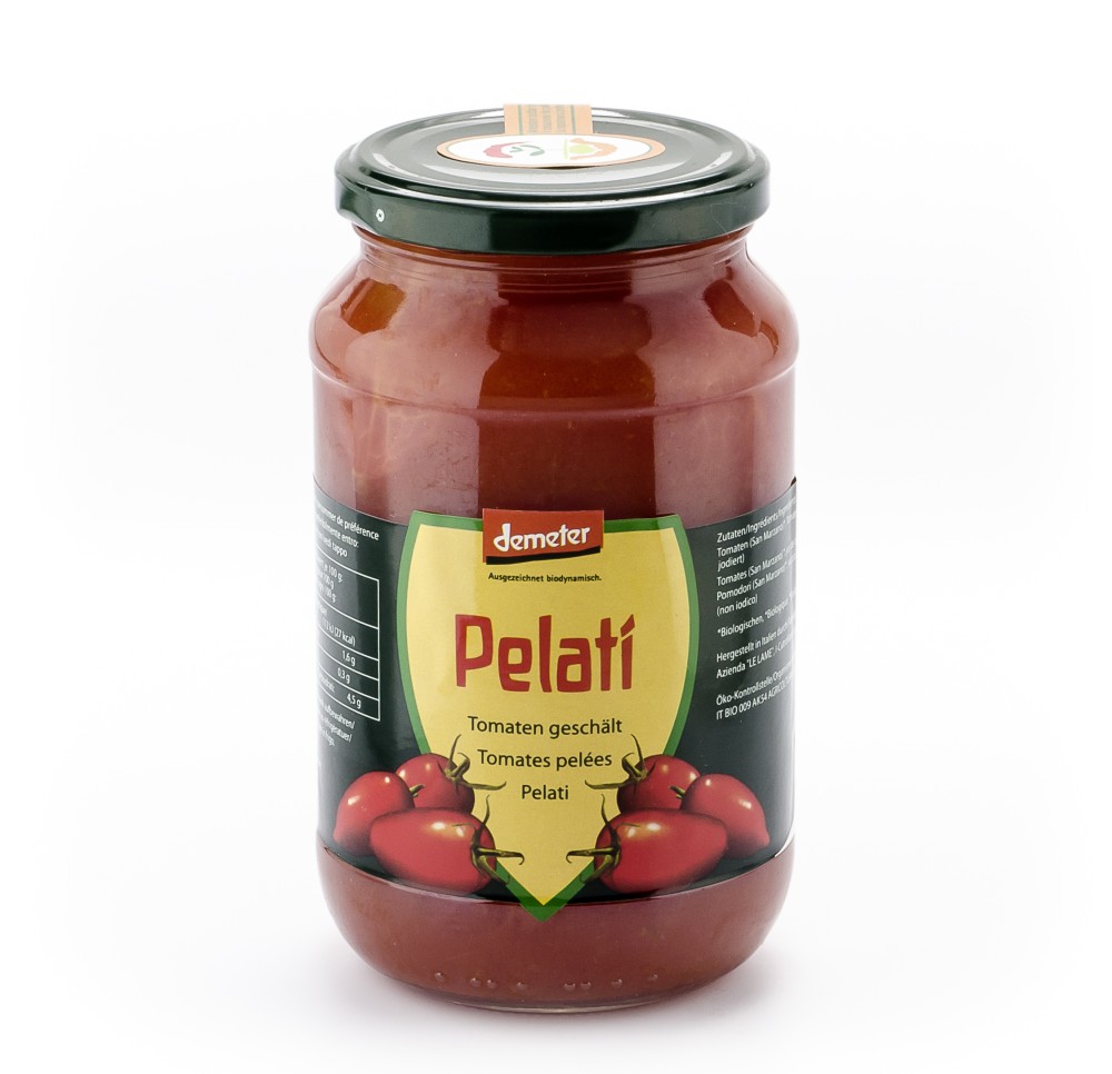 VANADIS tomates pelées pelati verre 520 g