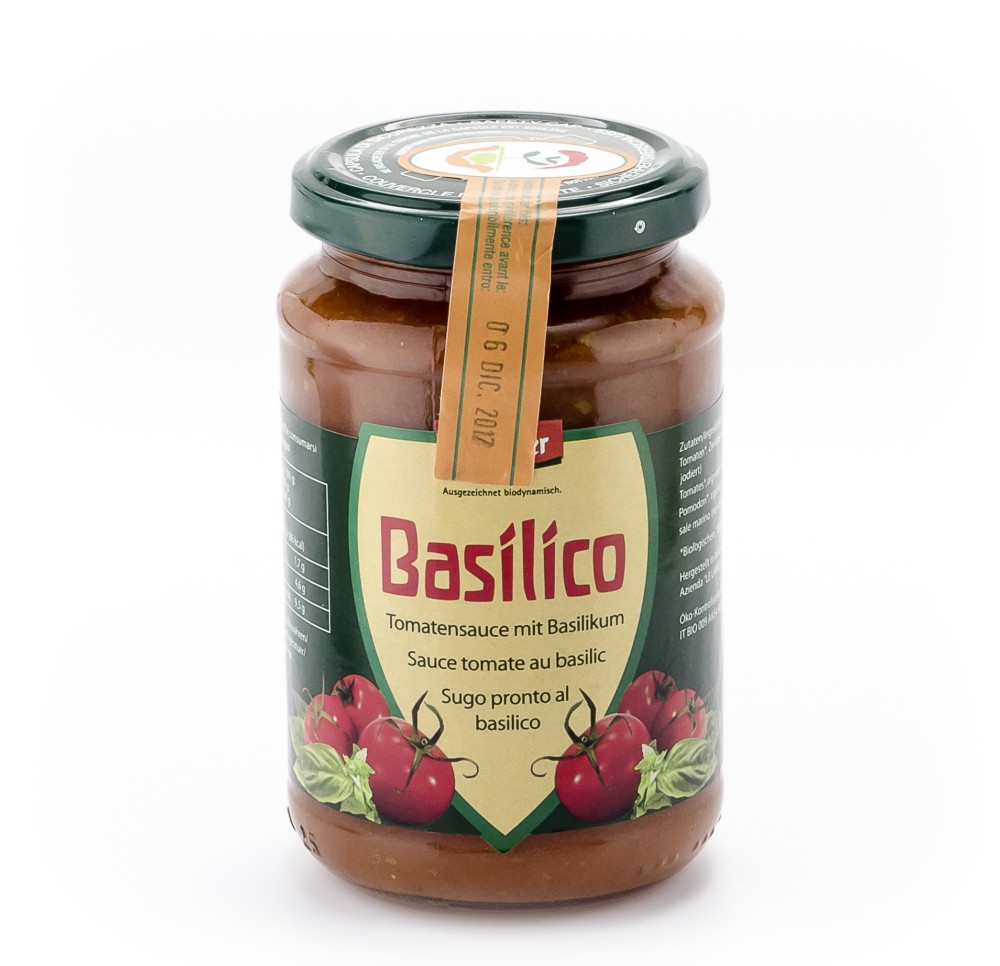 VANADIS sauce tomate Basilico verre 340 g