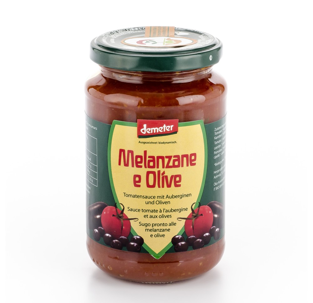 VANADIS sauce tomate Melanzane e olive verre 340 g