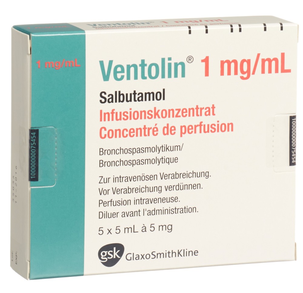 VENTOLIN conc perf 5 mg/5ml 5 amp 5 ml