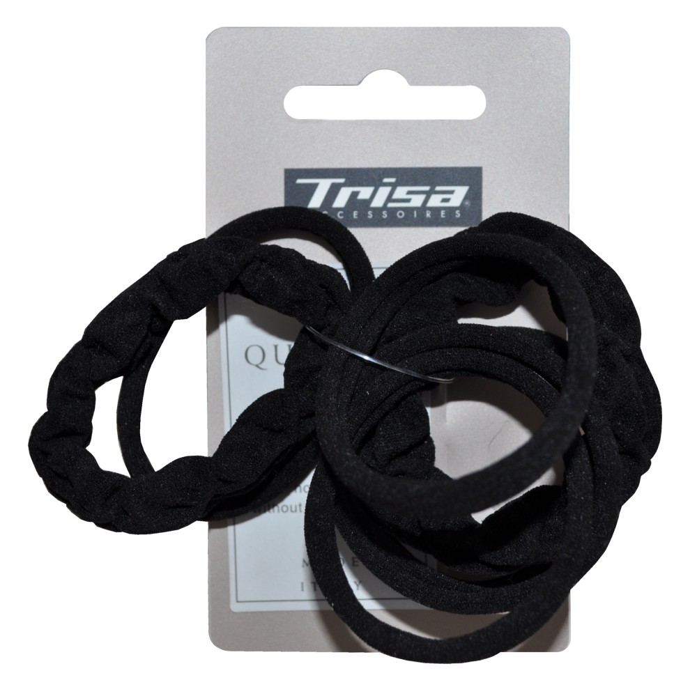TRISA élastique noir sans métal ass 10 pce