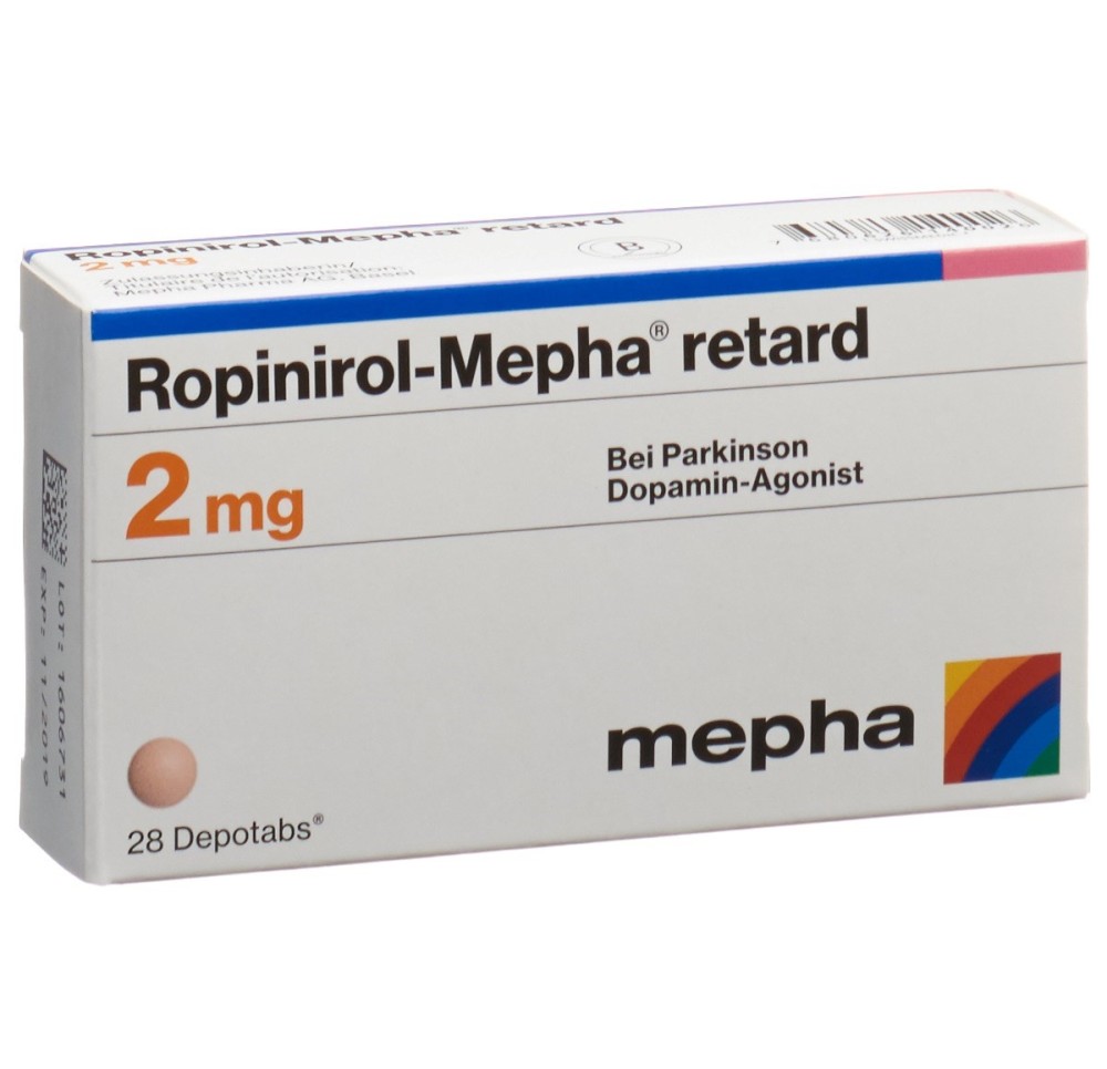 ROPINIROL Mepha retard depotabs 2 mg 28 pce