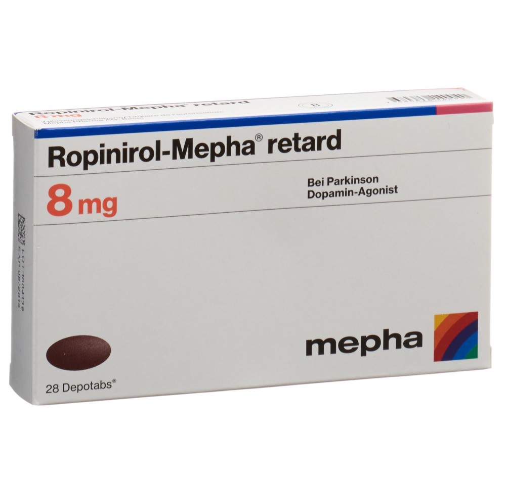 ROPINIROL Mepha retard depotabs 8 mg 28 pce