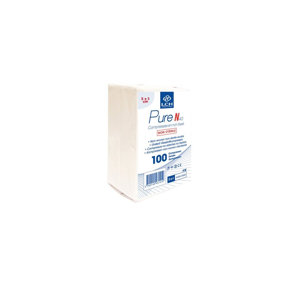LCH compresses 5x5cm 40g/m2 4p nst bl 100 pce