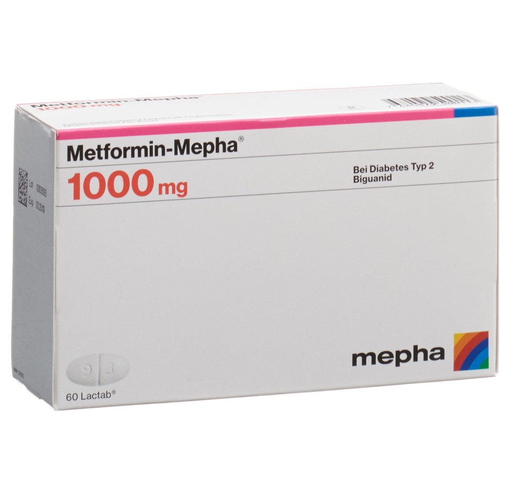 METFORMIN Mepha cpr pell 1000 mg 60 pce
