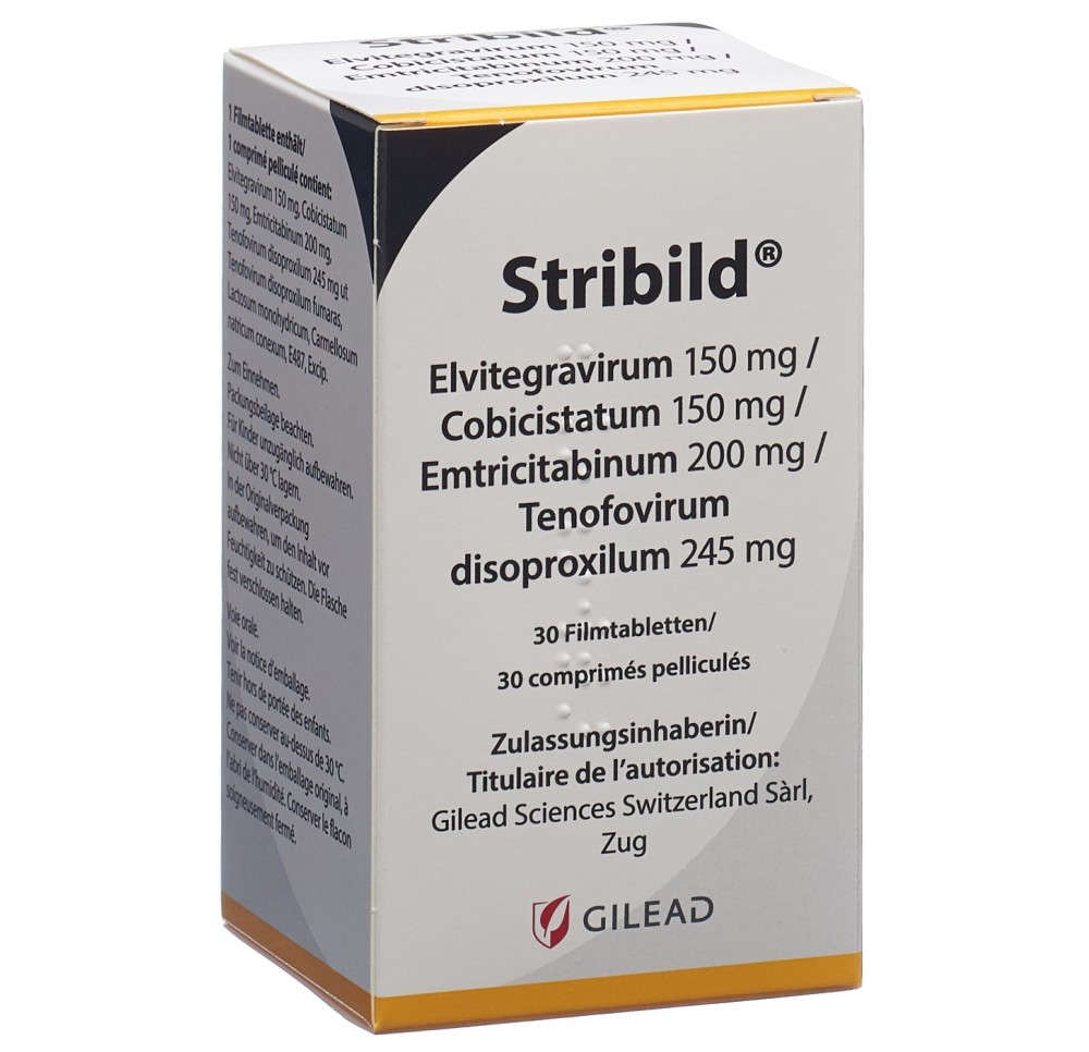 STRIBILD cpr pell 150/150/200/245 mg bte 30 pce