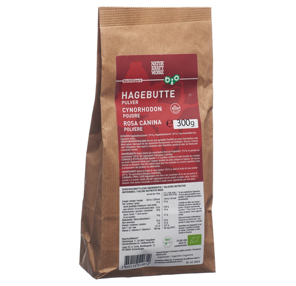 NATURKRAFTWERKE Cynorhodon Pdr bio rech sach 300 g