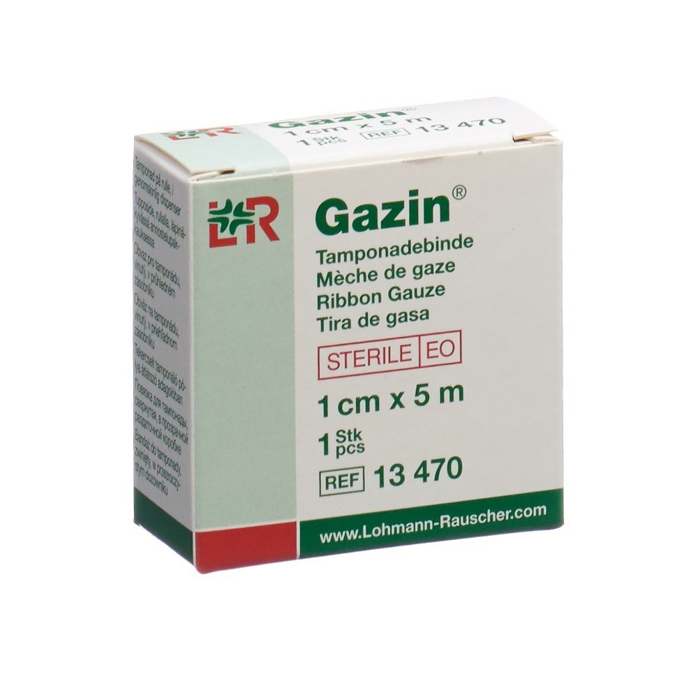 GAZIN mèches en bande 1cmx5m stérile