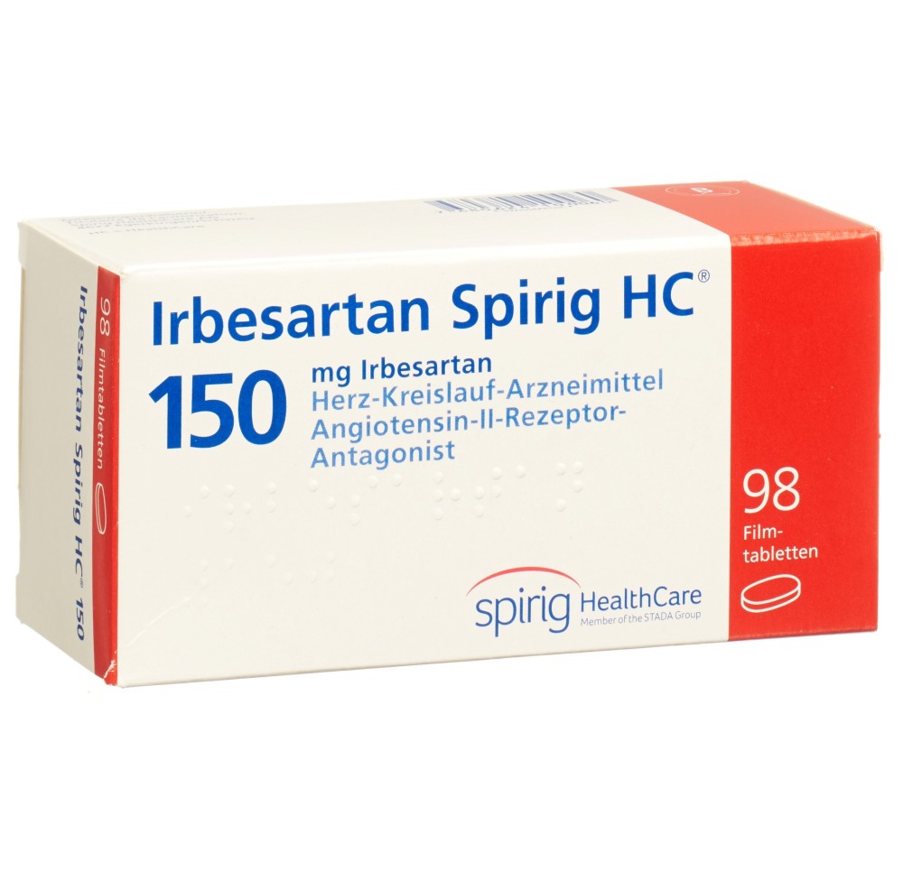 IRBESARTAN Spirig HC cpr pell 150 mg 98 pce