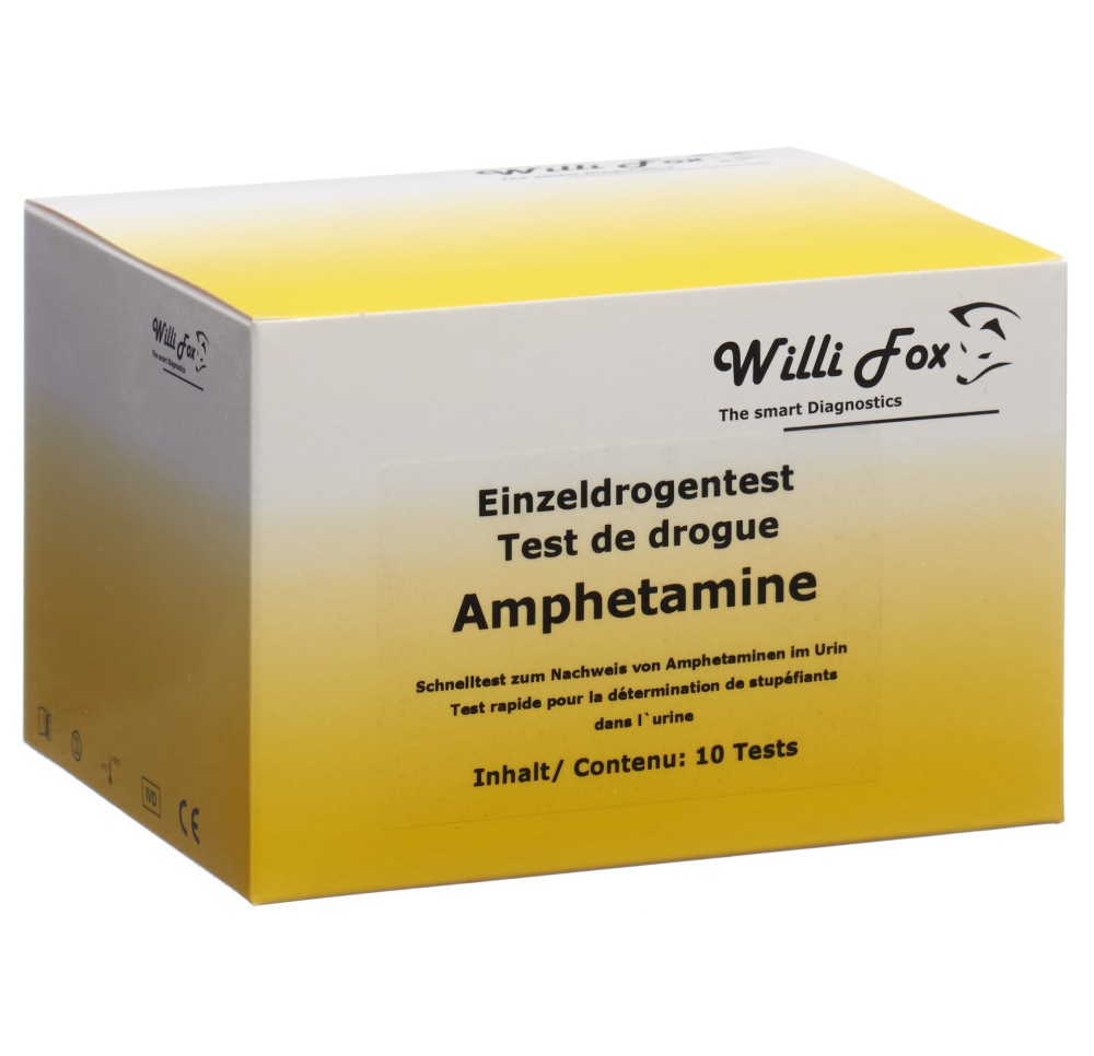 WILLI FOX test drogue cas unit amphétam uri 10 pce