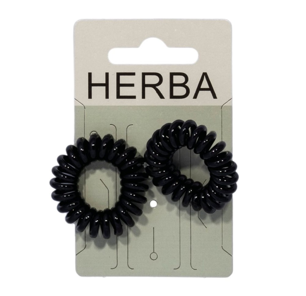 HERBA élastique cheveux 3.8cm petit noir 2 pce