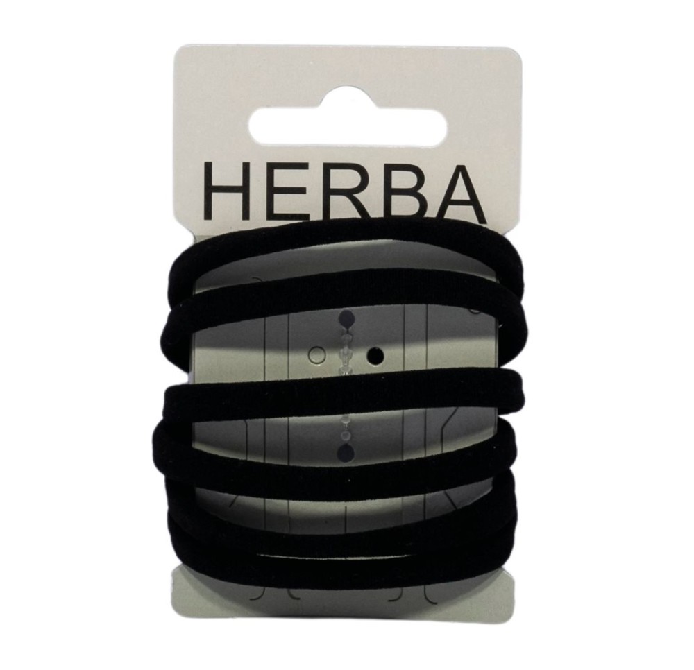 HERBA élastique cheveux 5.6cm noir 6 pce