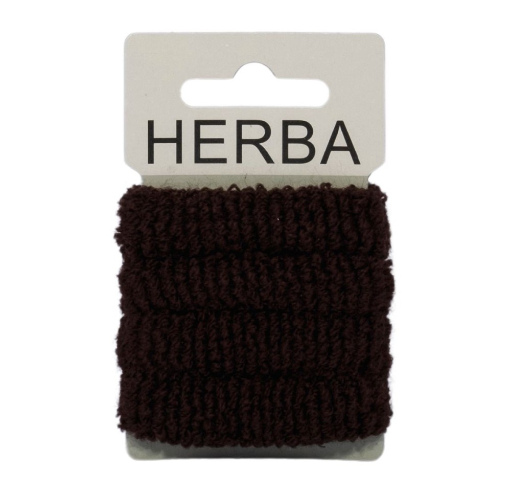 HERBA élastique cheveux 4cm frottée marron 4 pce