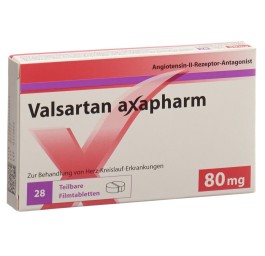 VALSARTAN axapharm cpr pell 80 mg 28 pce