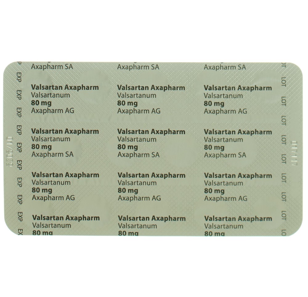 VALSARTAN axapharm cpr pell 80 mg 98 pce