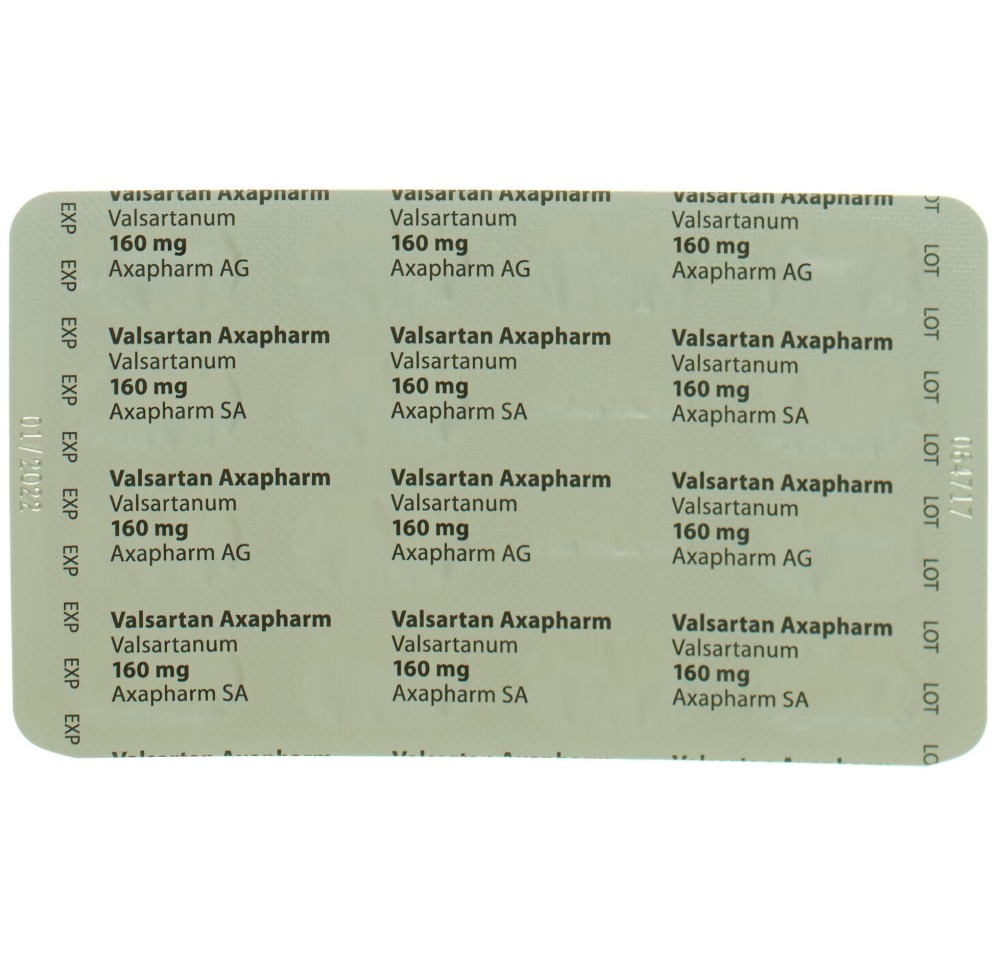VALSARTAN axapharm cpr pell 160 mg 98 pce