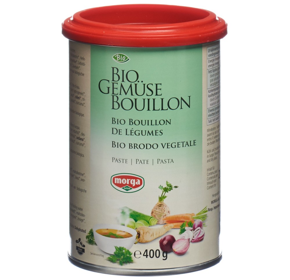 MORGA bouillon de légumes pâte bio bte 400 g