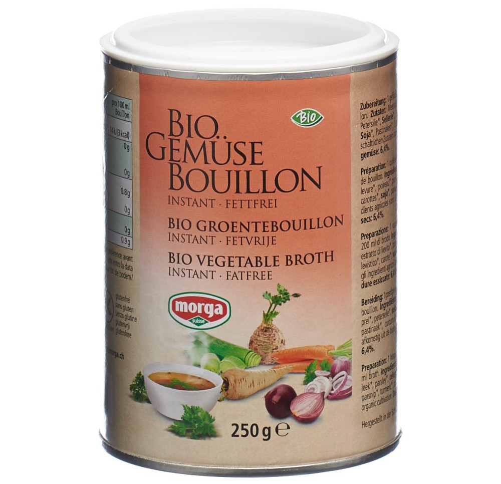 MORGA bouillon de légumes s gras bio bte 250 g