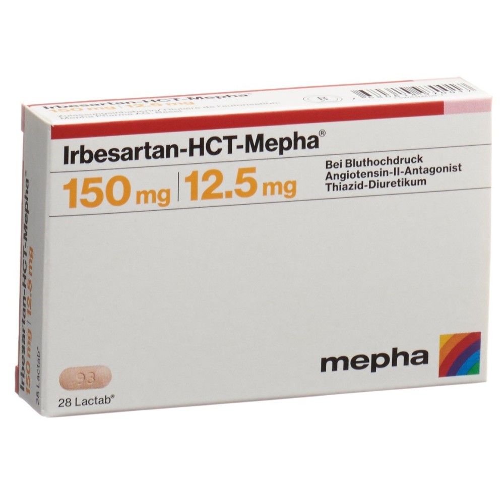 IRBESARTAN-HCT Mepha cpr pell 150/12.5 28 pce